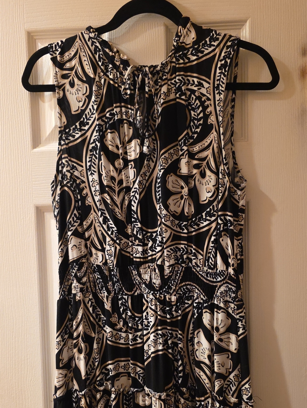 MSK Black and Cream Printed Women's Skirt